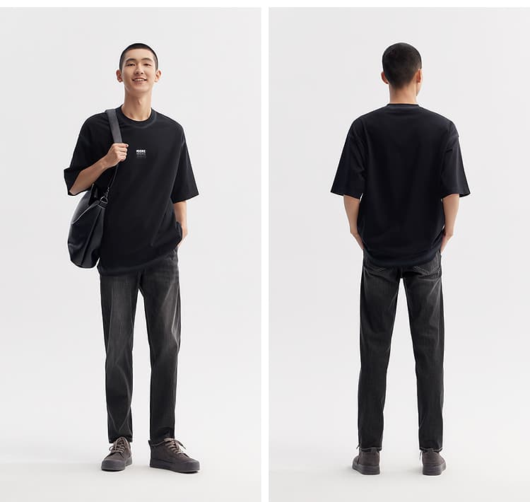 30代メンズファッション ボトムス 快適ストレートデニムパンツ