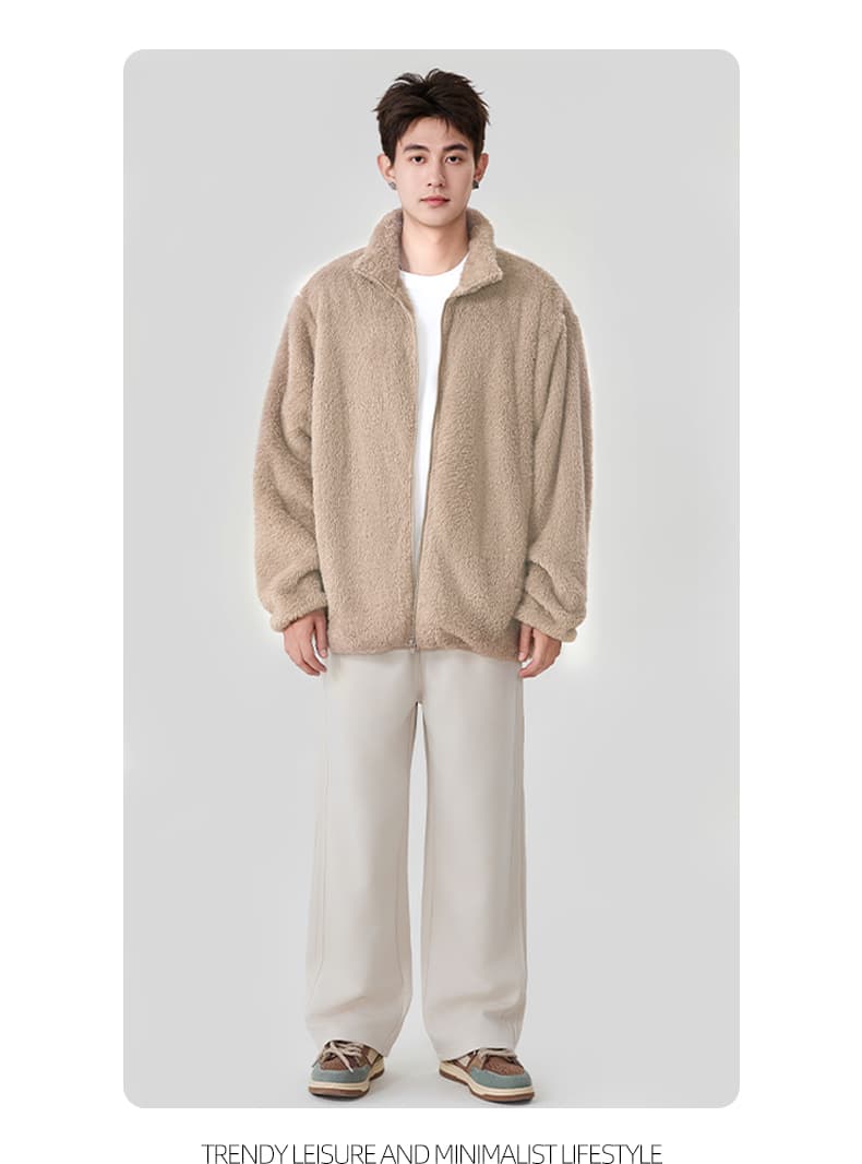 30代メンズファッション アウター ふわもこ冬のあったかボアジャケット