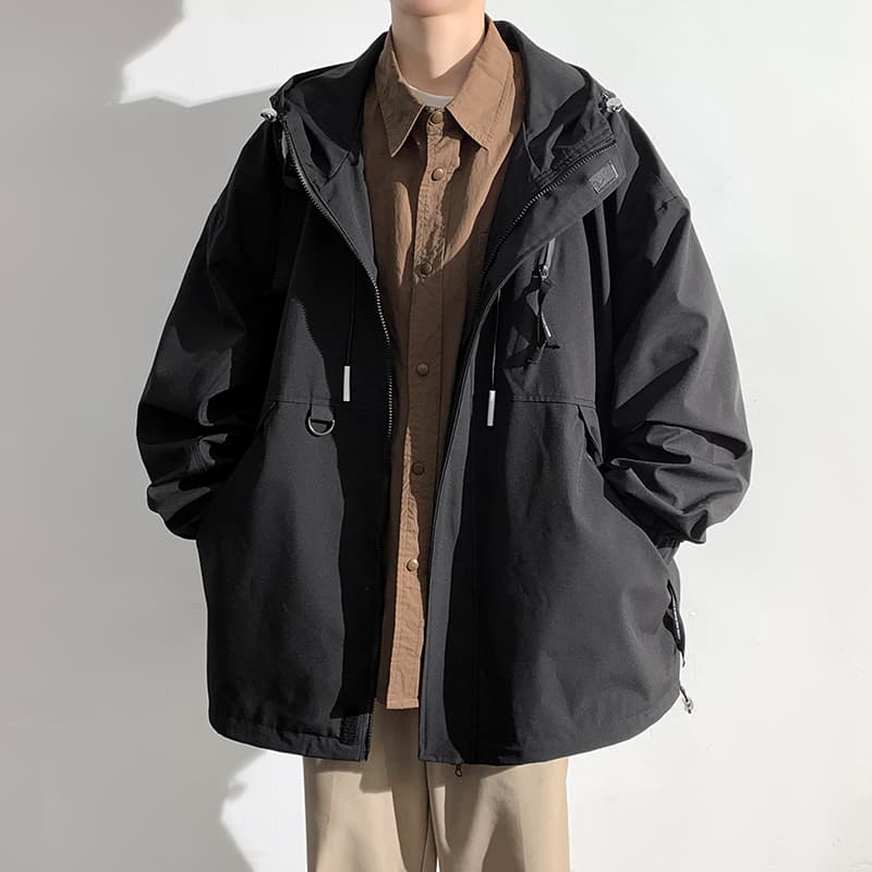 30代メンズファッション 30代メンズファッション 多機能ポケット付き防風マウンテンパーカー